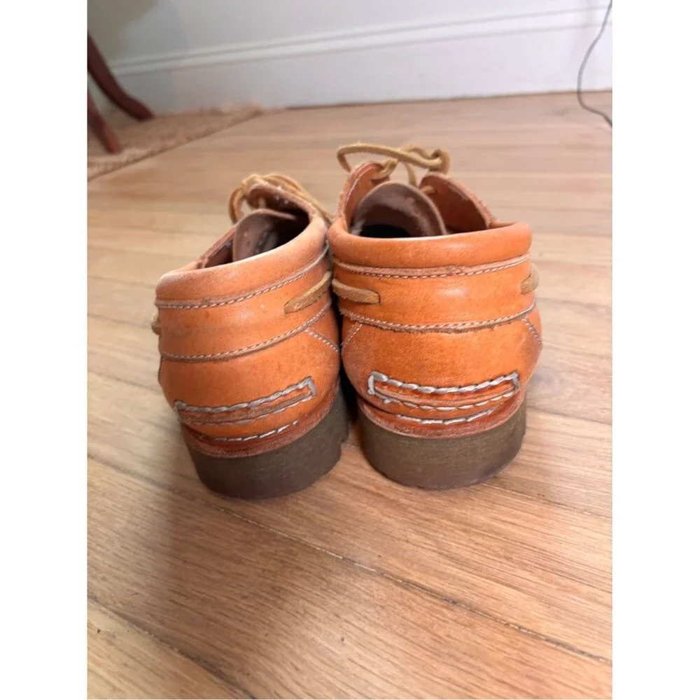 Timberland Men’s Handsewn Leather Camp Moc Boat Shoes Vibram Lug Sole 11.5